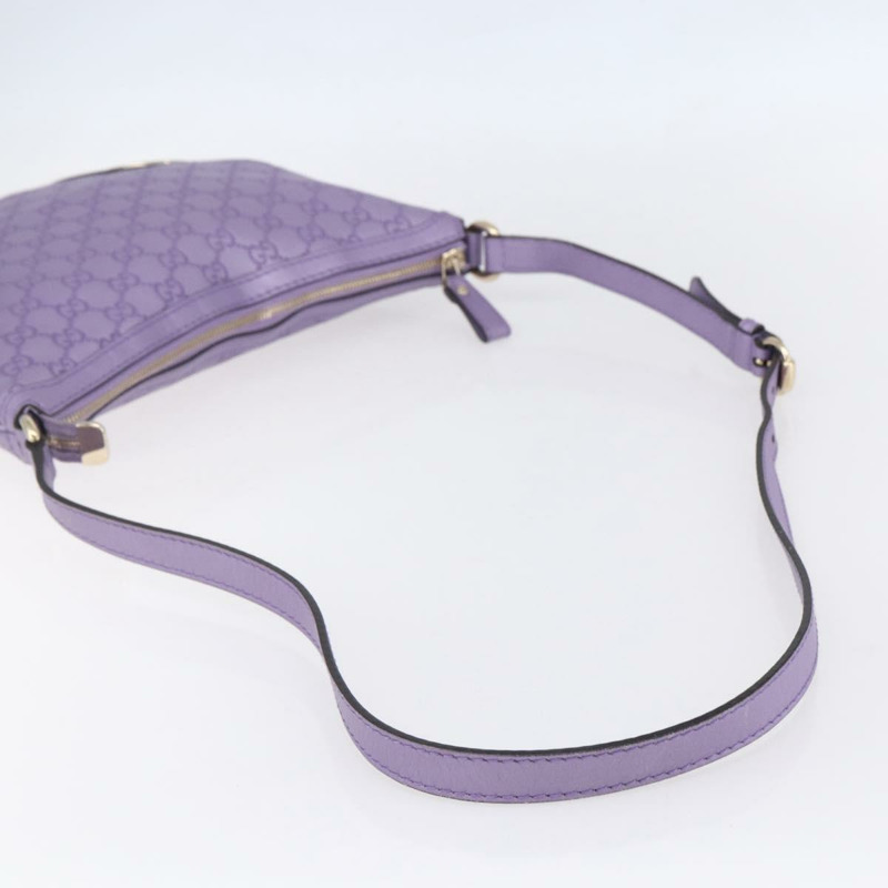 【日本直送】GUCCI GG帆布Gussissima單肩包 皮革 紫色 金色 257072 Auth am9596V-6