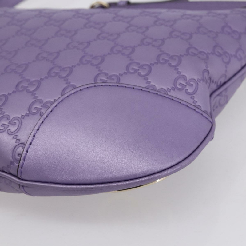 【日本直送】GUCCI GG帆布Gussissima單肩包 皮革 紫色 金色 257072 Auth am9596V-15