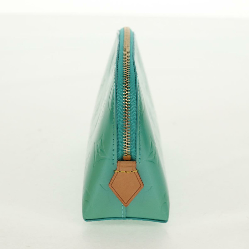【日本直送】路易威登 Vernis Pochette 化妝包藍色 Lagon M91747 LV 正品 152671V-2