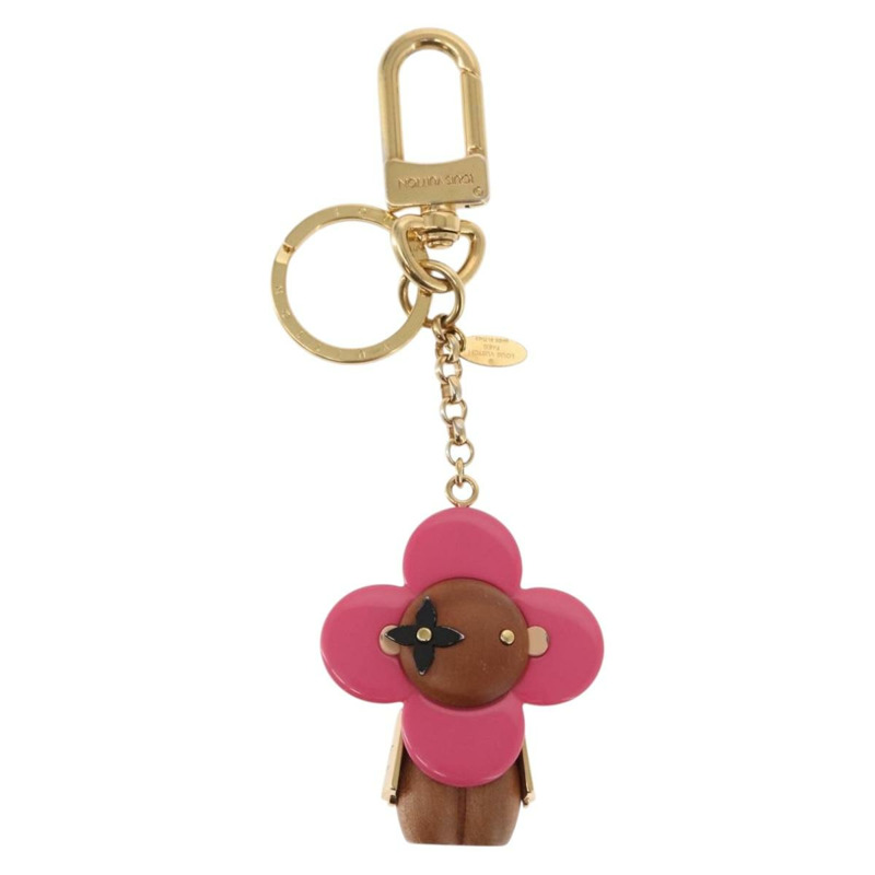 【日本直送】路易威登 Porte Cre Vivienne 手袋吊飾 金屬粉紅 M67298 LV Auth 157421A-1