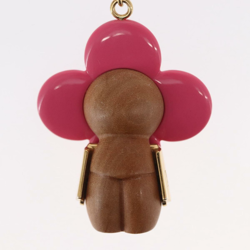 【日本直送】路易威登 Porte Cre Vivienne 手袋吊飾 金屬粉紅 M67298 LV Auth 157421A-6