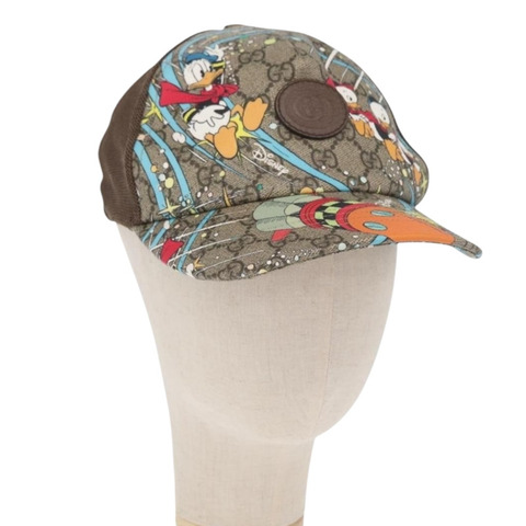 GUCCI GG Supreme GUCCIxDisney PVC 帽 米色 648843 正品 157413M