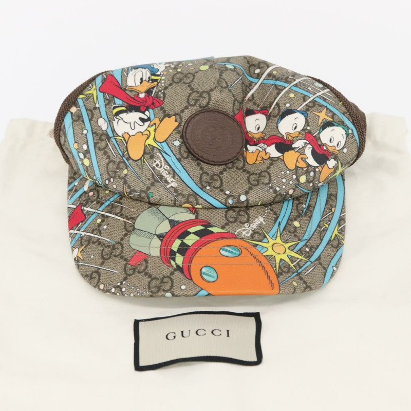 【日本直送】GUCCI GG Supreme GUCCIxDisney PVC 帽 米色 648843 正品 157413M-11