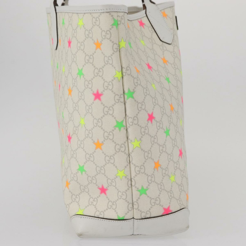 【日本直送】GUCCI GG Supreme 星星手提包 PVC 白色 309497 正品 am10476-3