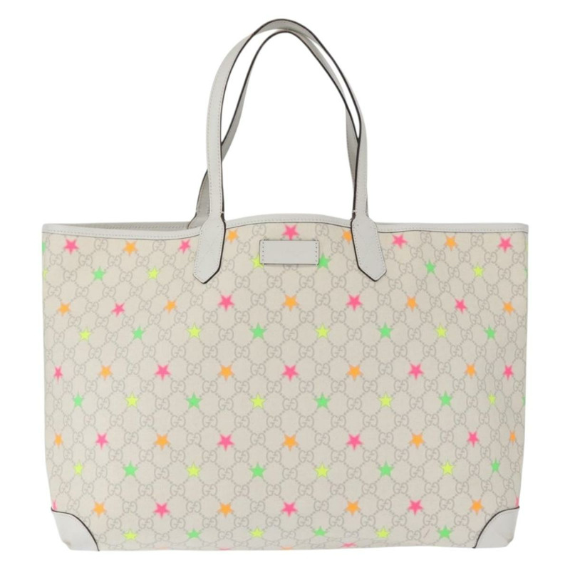 【日本直送】GUCCI GG Supreme 星星手提包 PVC 白色 309497 正品 am10476-12
