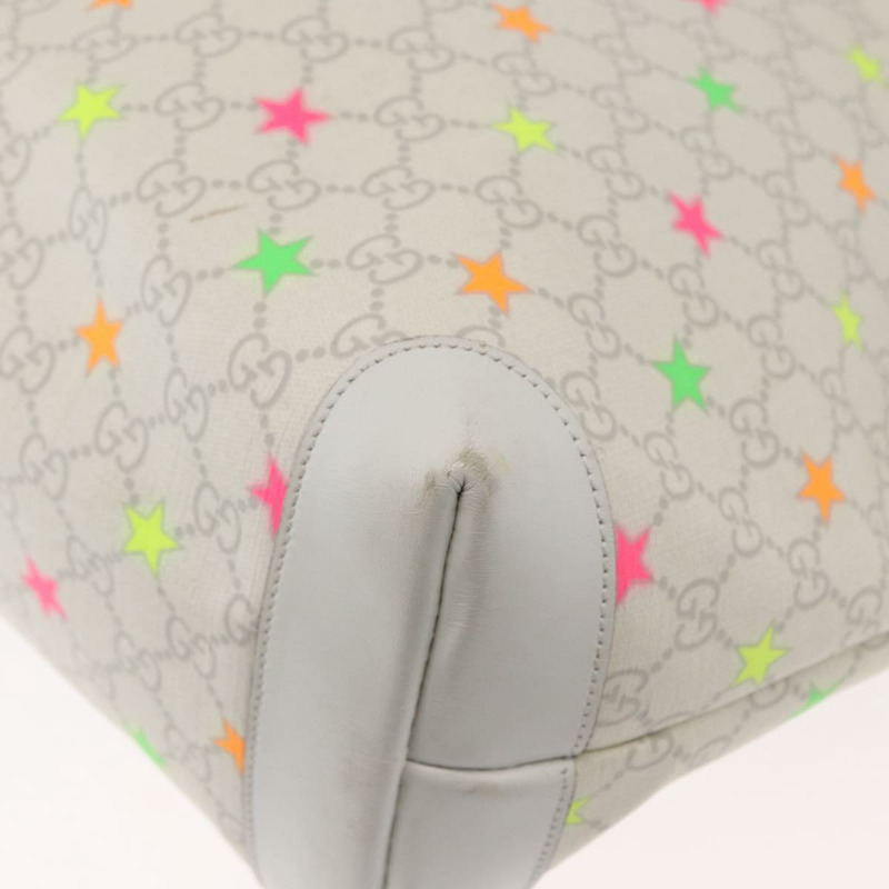 【日本直送】GUCCI GG Supreme 星星手提包 PVC 白色 309497 正品 am10476-14