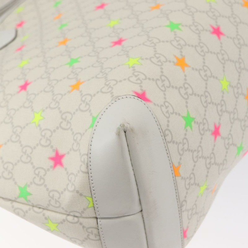 【日本直送】GUCCI GG Supreme 星星手提包 PVC 白色 309497 正品 am10476-15