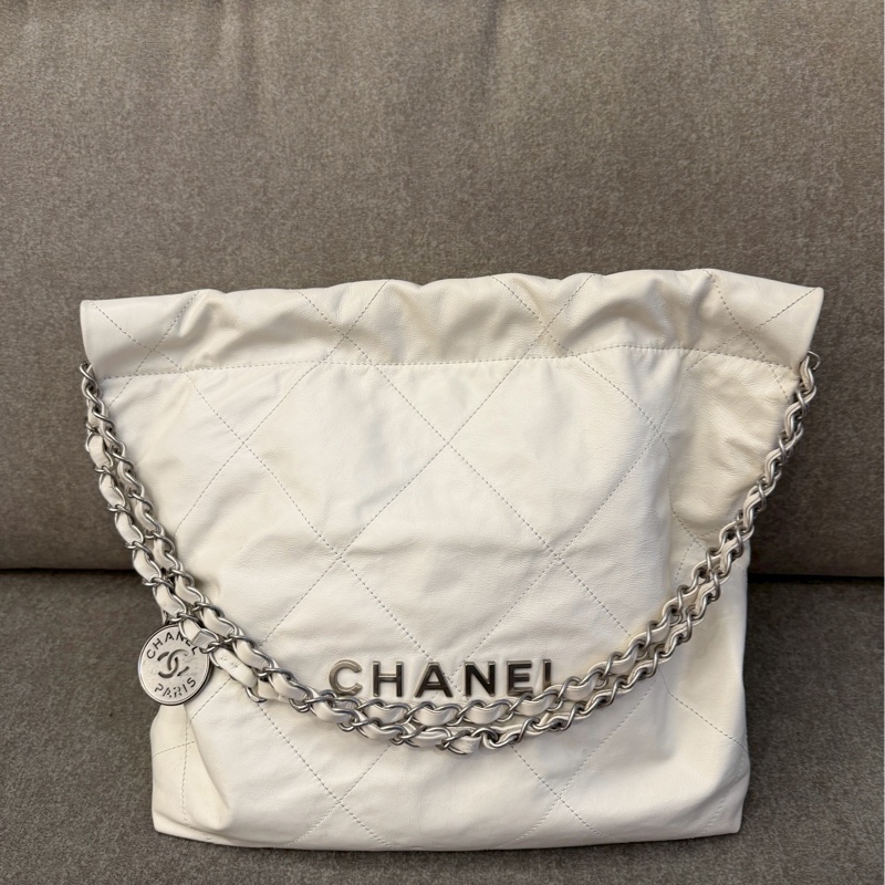 香奈兒22bag小號銀白-0