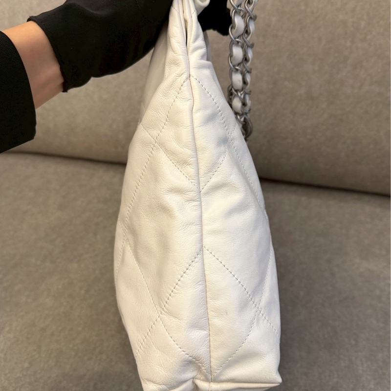 香奈兒22bag小號銀白-4