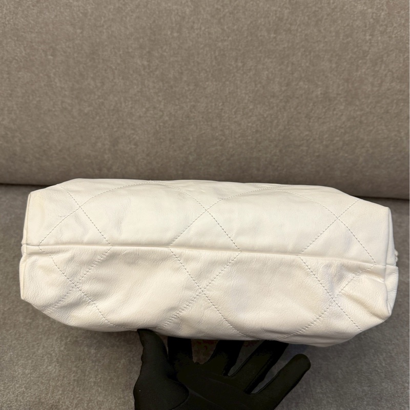 香奈兒22bag小號銀白-7