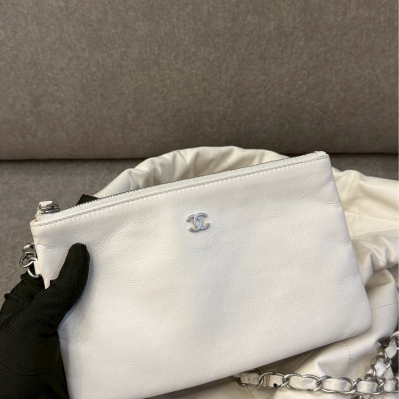 香奈兒22bag小號銀白-9