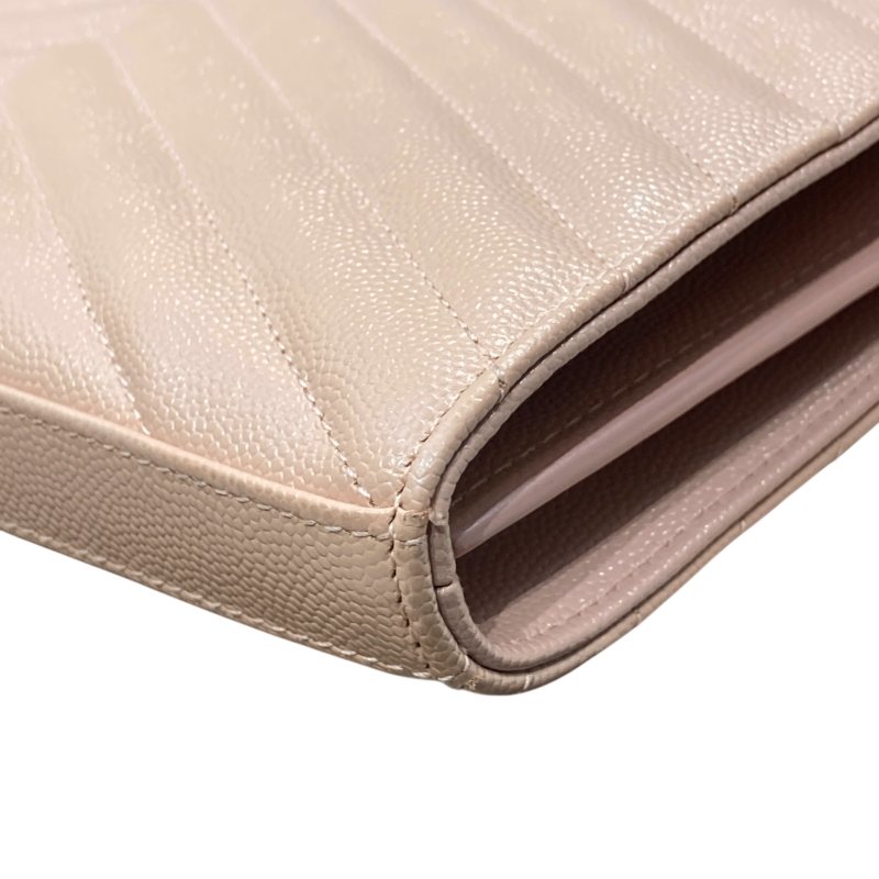 SAINT LAURENT 聖羅蘭 LULU WOC 側背包 淺粉色 皮革 金釦-10