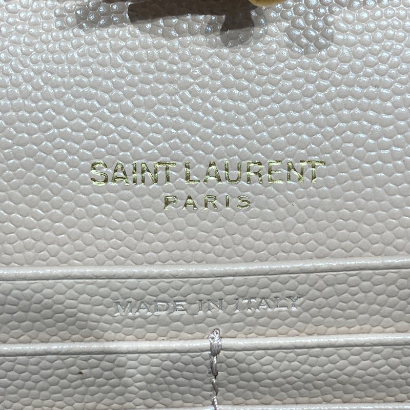 SAINT LAURENT 聖羅蘭 LULU WOC 側背包 淺粉色 皮革 金釦-13