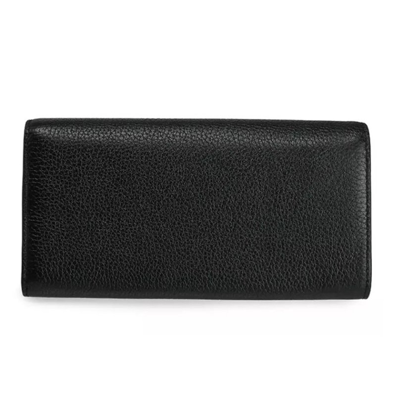【TORY BURCH】簍空雙T-LOGO釦式長夾-黑色-1