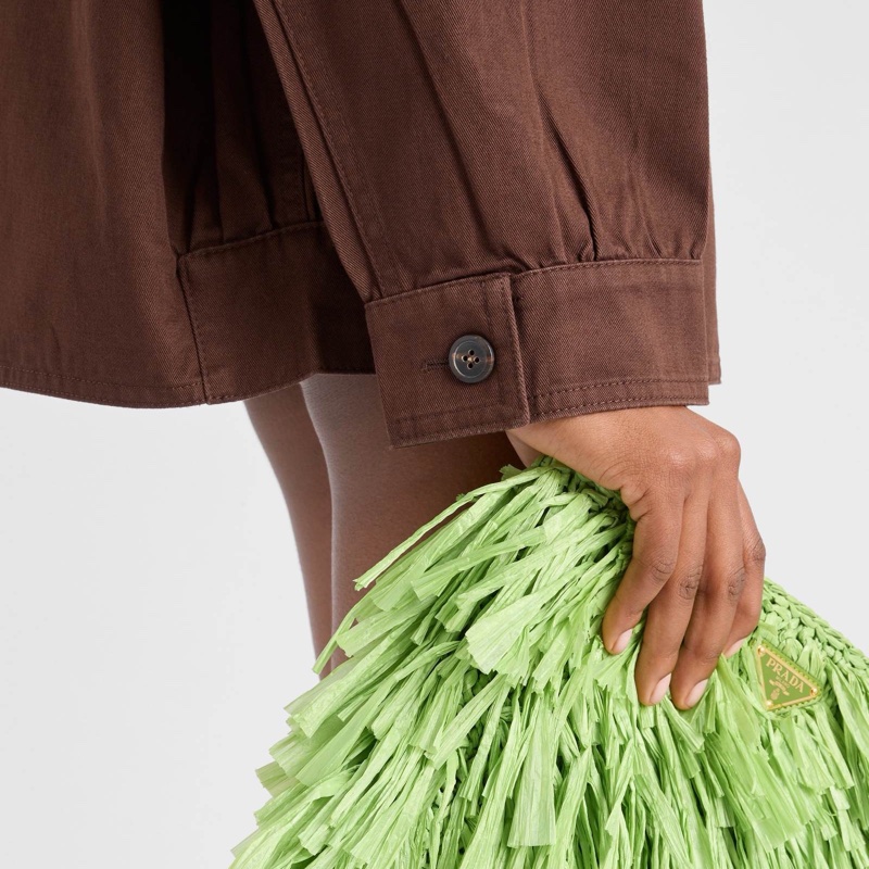 Prada 女士 復古華達呢棉質襯衫夾克IT-36 IT-38 IT-40 IT-42 IT-44碼模特身高177CM,穿著38碼-2