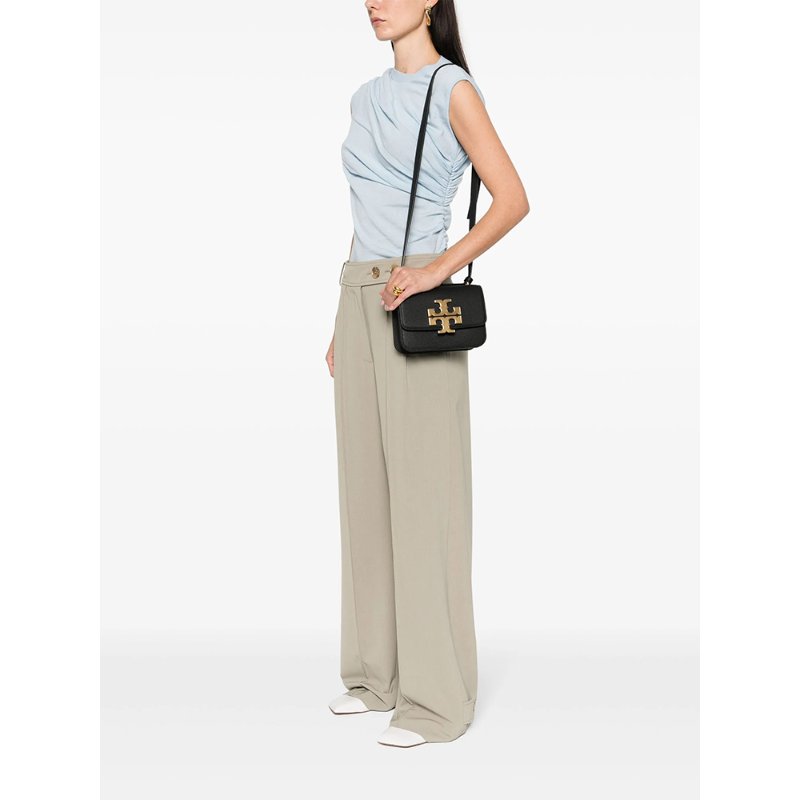 【TORY BURCH】雙T-LOGO小金磚包-黑色-4