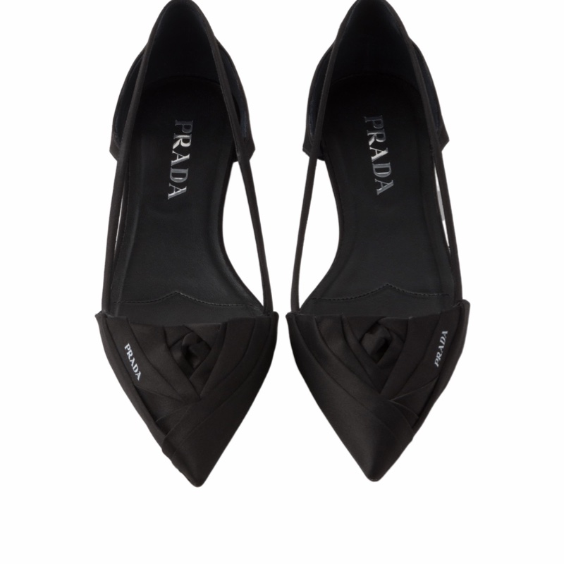 Prada 女士 緞面鏤空效果芭蕾平底鞋36 37 37.5 40 41碼跟高: 1.5cm-6