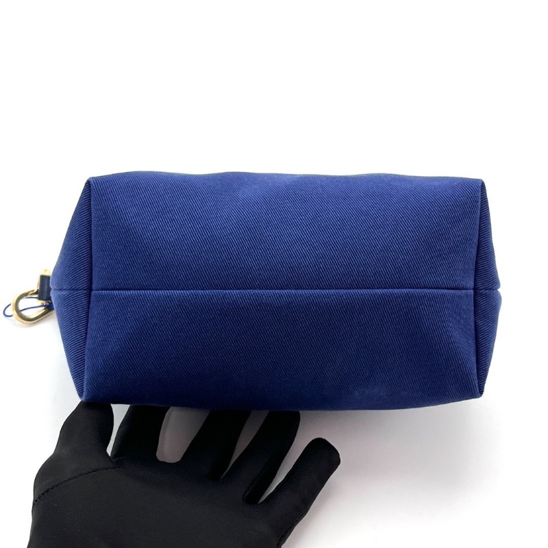 MIUMIU 靛藍拼莧菜紅hobo腋下餃子飯盒包 18*13*9 98新配件塵袋-4