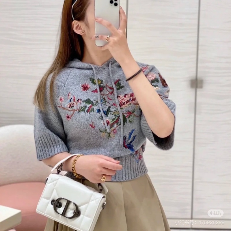 DIOR Montaigne蒙田白色大logo鏈條包17*12*5 98新配件塵袋-1