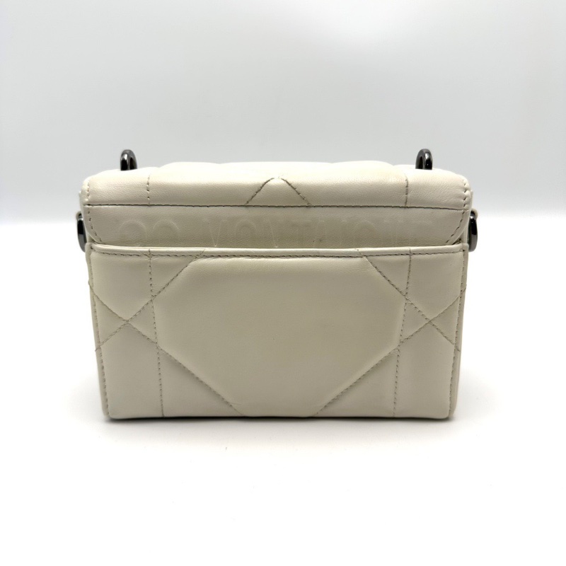 DIOR Montaigne蒙田白色大logo鏈條包17*12*5 98新配件塵袋-7