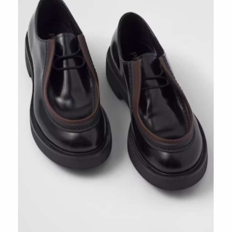 Prada 男士 Diapason系帶徽標商務休閒鞋UK-5 UK-5.5 UK-6 UK-6.5 UK-7 UK-7.5 UK-8 UK-8.5 UK-9 UK-10碼-1