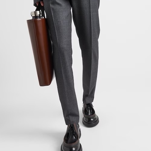 Prada 男士 Diapason系帶徽標商務休閒鞋UK-5 UK-5.5 UK-6 UK-6.5 UK-7 UK-7.5 UK-8 UK-8.5 UK-9 UK-10碼-4