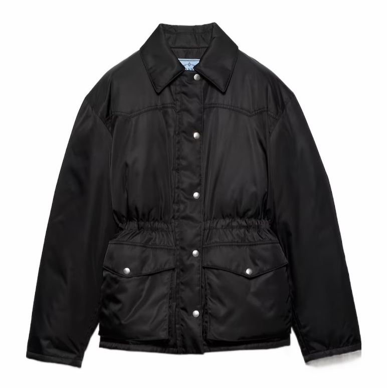 Prada 女士 拉鍊羽絨服IT-36 IT-38 IT-40 IT-42 IT-46碼模特身高178CM,穿著38碼-0
