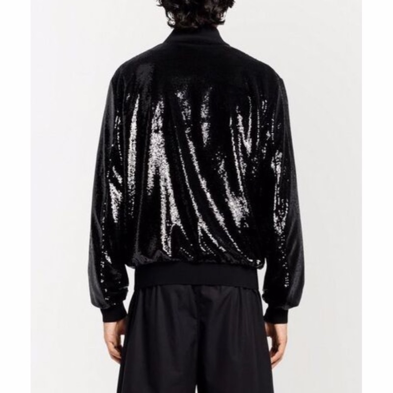 Prada 男士 黑色徽標休閒夾克L XL XXL碼-2