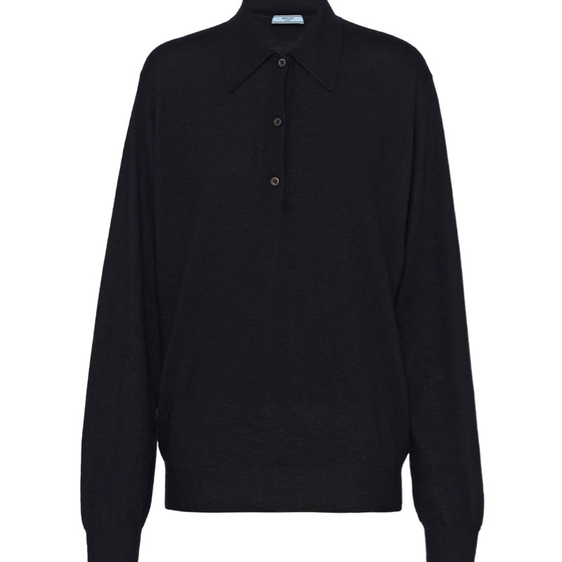 Prada 女士 長袖針織POLO衫IT-38 IT-40 IT-42碼-2