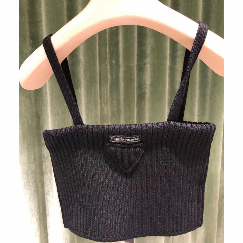 Prada 女士 徽標針織吊帶IT-38 IT-42碼-0