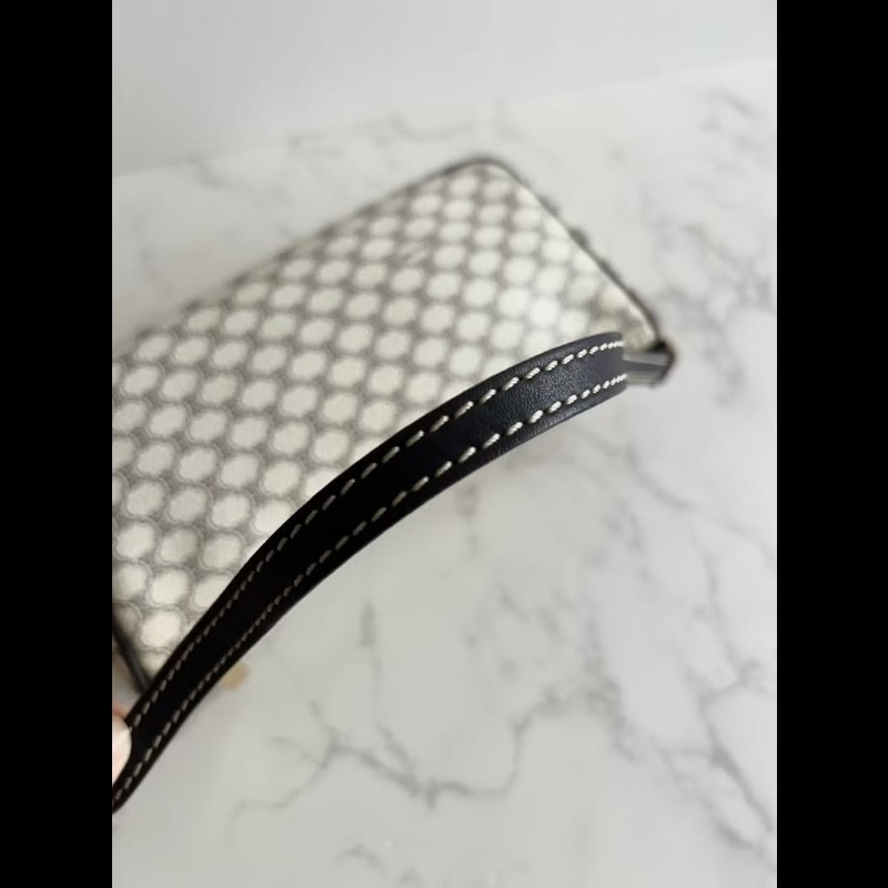 【LA LUNE】絕版中古包 Celine黑白色老花流浪包 腋下包 側背包 單肩包 二手-8