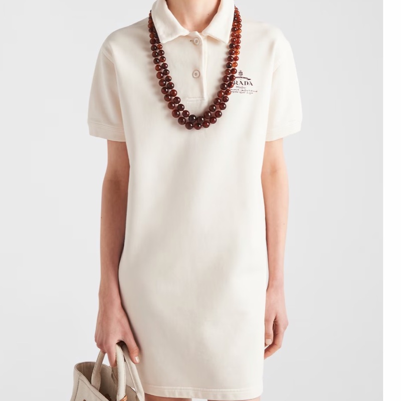 Prada 女士 徽標細節連衣裙XS S M L碼-0