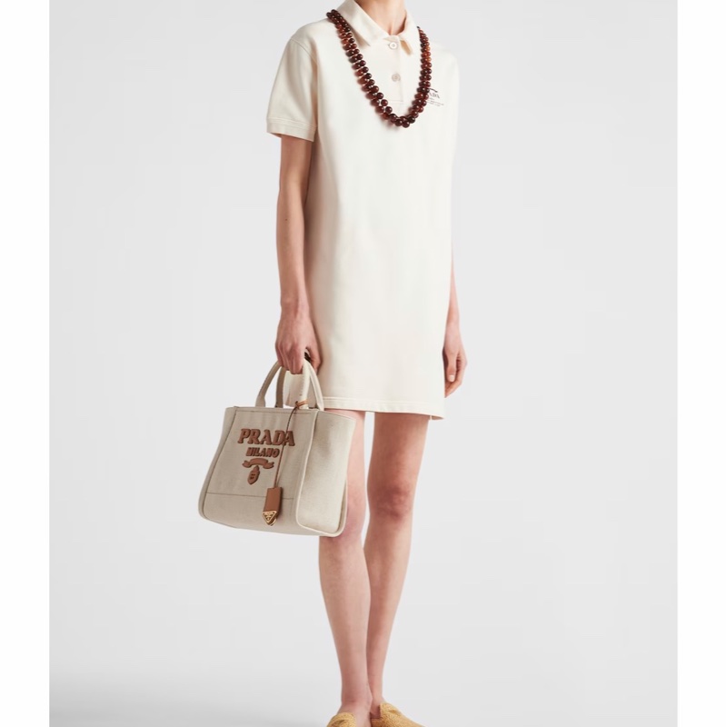 Prada 女士 徽標細節連衣裙XS S M L碼-1