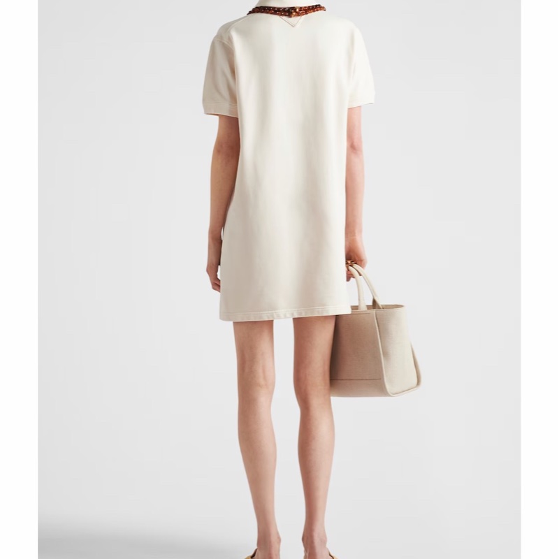 Prada 女士 徽標細節連衣裙XS S M L碼-3