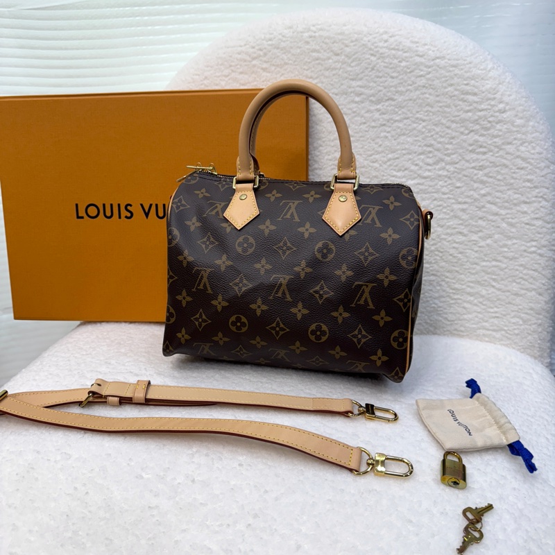 路易威登波士頓包LV原花speedy Bandoulière 25 M41113-10