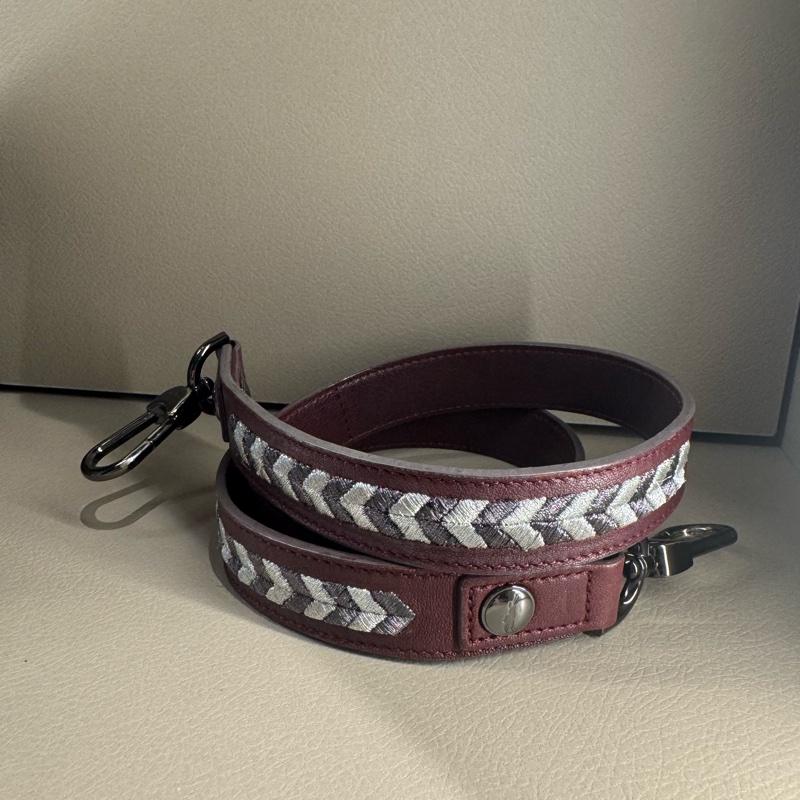 Longchamp 真皮斜背背帶 100cm 酒紅色｜101專櫃購入附購證｜可搭配 Longchamp Mademoiselle灰色，亦可與愛馬仕錫器灰、愛馬仕紅搭配-6