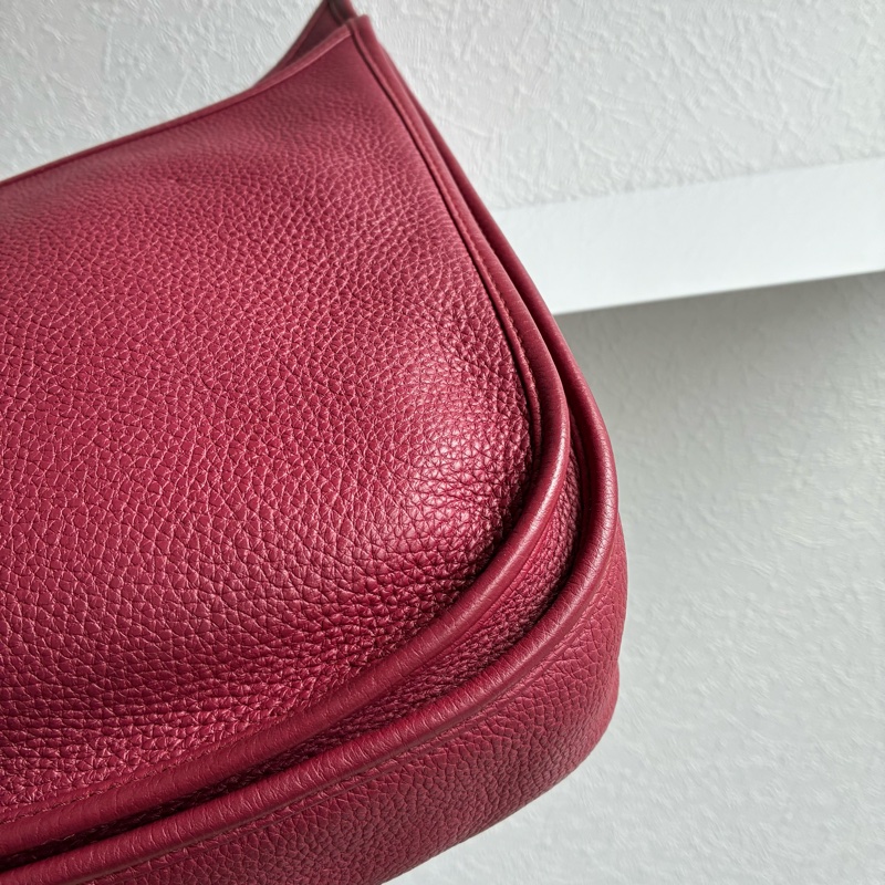 Hermes 酒紅色🄾刻Evelyne 29 斜背 肩背都可以-12