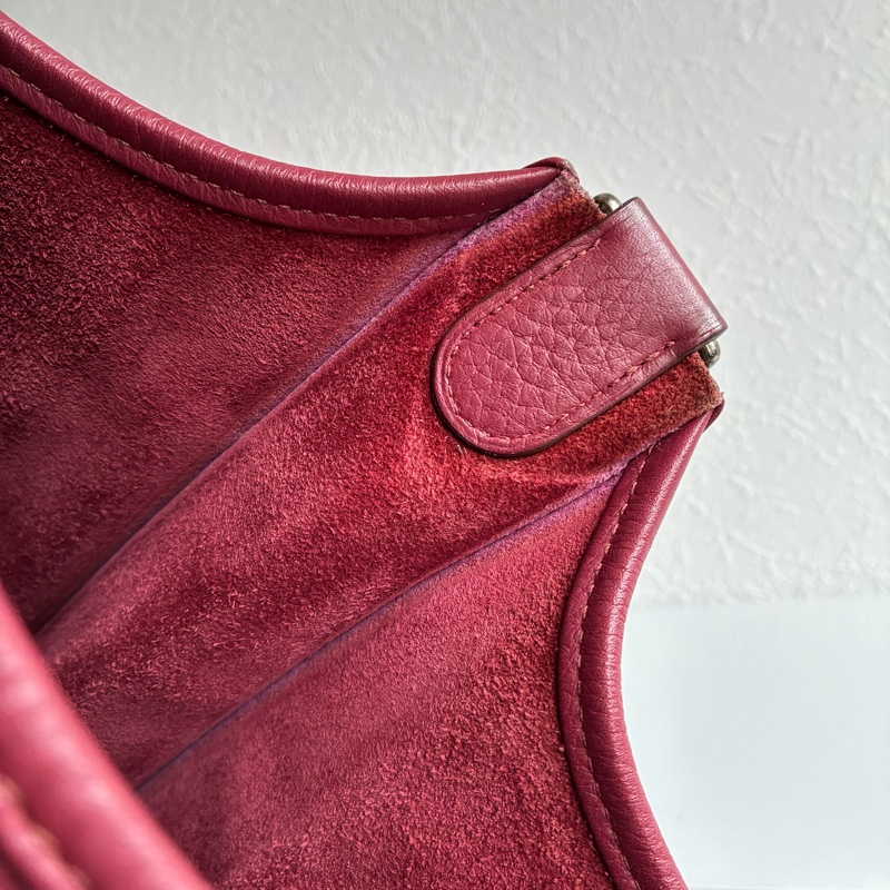 Hermes 酒紅色🄾刻Evelyne 29 斜背 肩背都可以-17