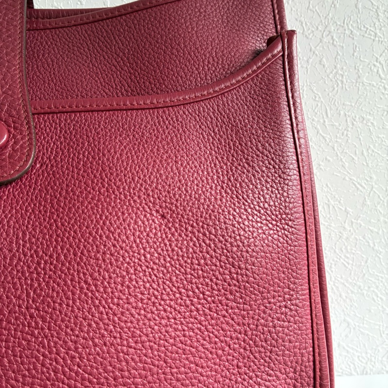 Hermes 酒紅色🄾刻Evelyne 29 斜背 肩背都可以-29