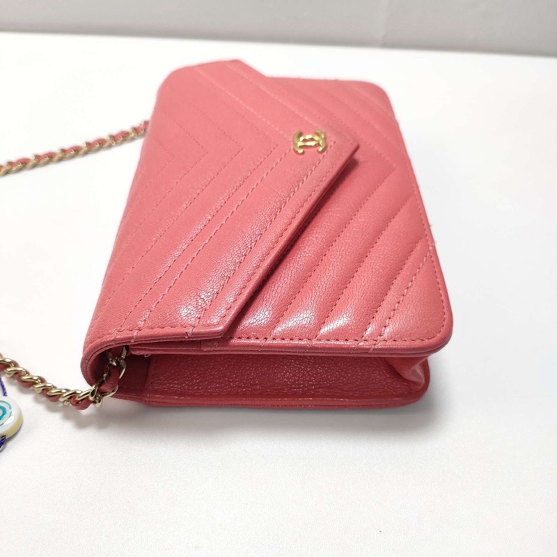 CHANEL香奈兒woc斜挎包信封包 27開 尺寸19*13*3-2