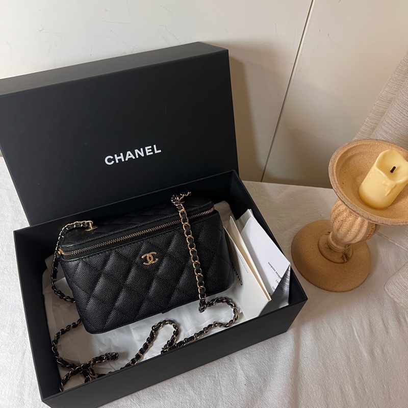 ෆ Chanel盒子包 化妝盒包🈶購證-0
