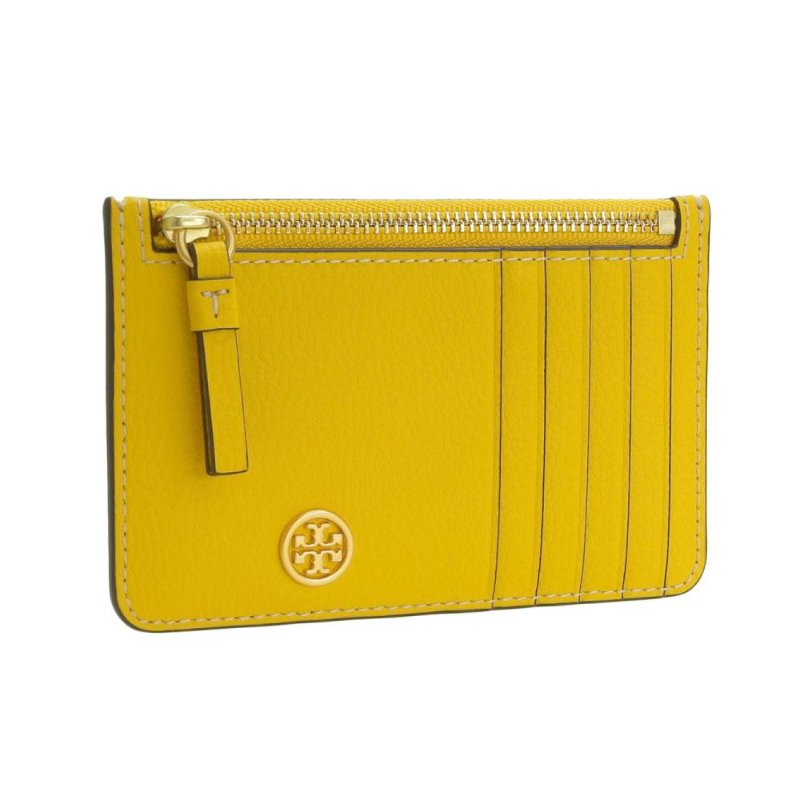 【TORY BURCH】皮革卡片零錢包-黃色-1