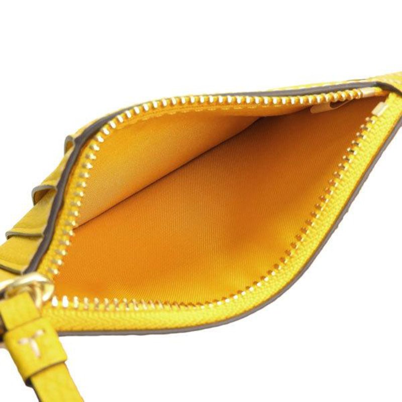 【TORY BURCH】皮革卡片零錢包-黃色-3