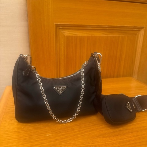 近新閒置 Prada 三合一 尼龍 黑