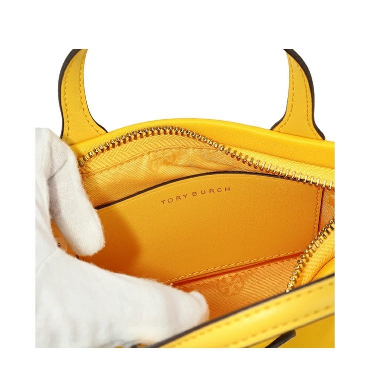 【TORY BURCH】尼龍迷你托特包/兩用包-黃-5