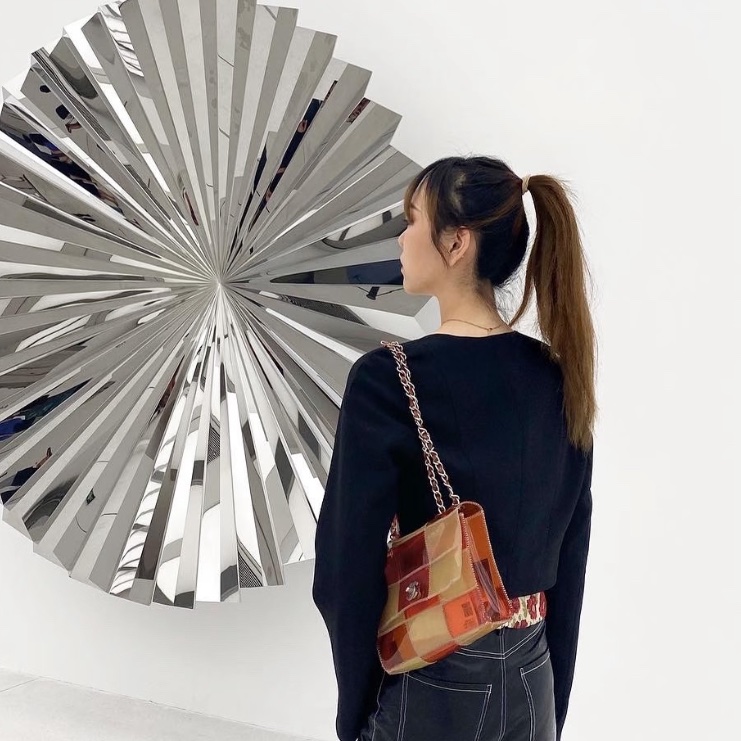 【絕版稀有✨收藏家級別😍】Chanel 中古果凍橙色拼色 銀扣 沙灘包｜鏈條肩帶-0