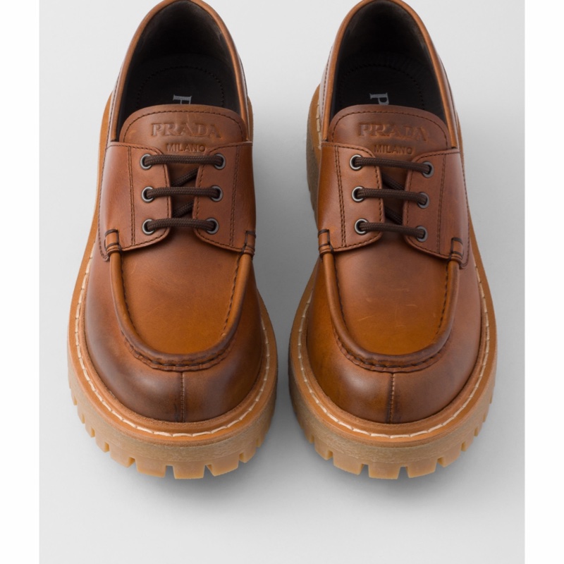 Prada 女士 系帶樂福鞋36 37 38 39 40碼跟高: 4.5cm-1