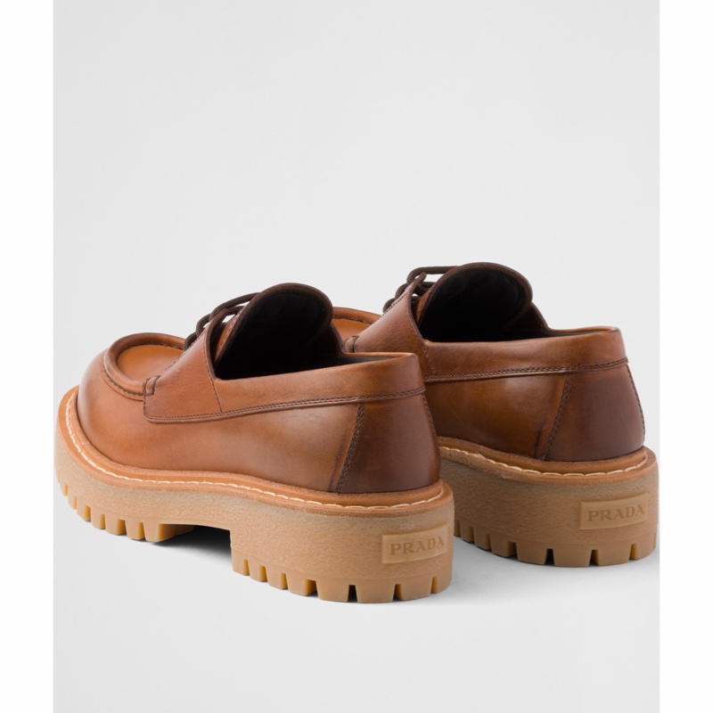 Prada 女士 系帶樂福鞋36 37 38 39 40碼跟高: 4.5cm-2