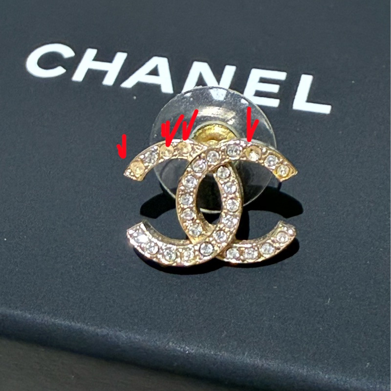 Chanel 雙C No.5 帶鑽耳環-6