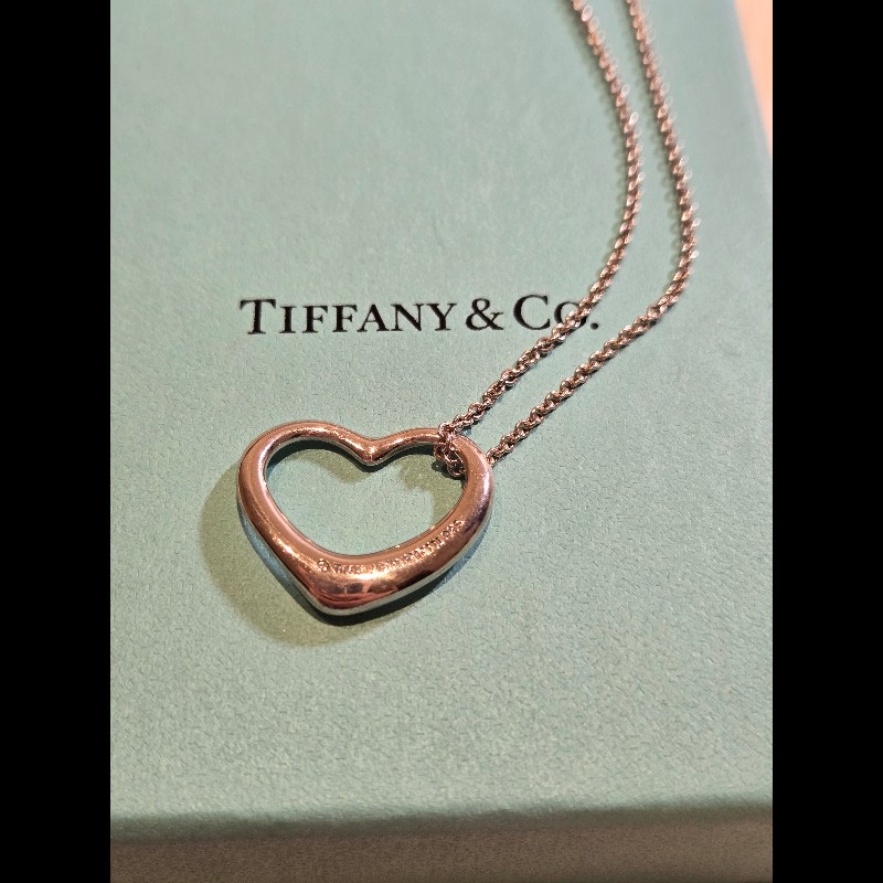 Tiffany & Co. Elsa Peretti Open Heart 925純銀愛心項鍊-3